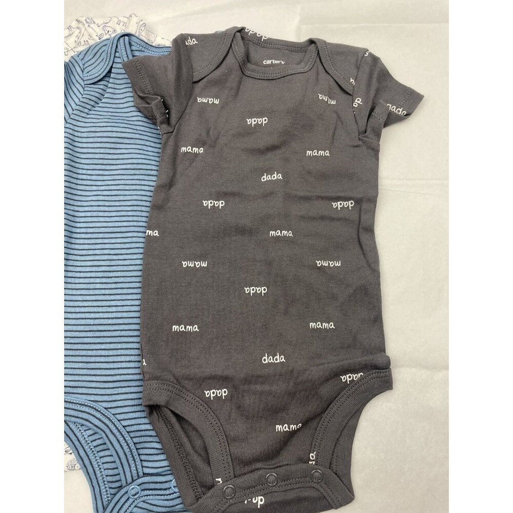Carter's Baby Boy 5 Pack  Bodysuit Set  12 Months 100%Cotton - Picture 6 of 8